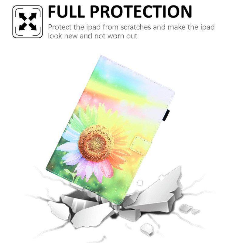 Folio-hoesje voor Samsung Galaxy Tab A8 (2021) Bloemen In De Zon