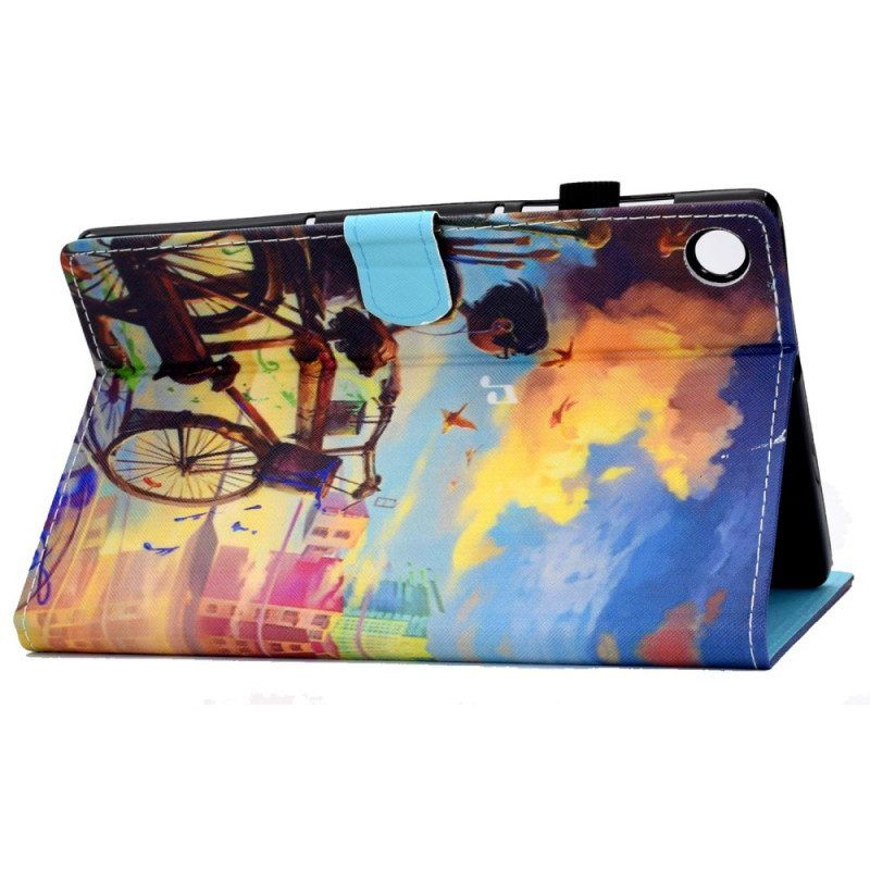 Folio-hoesje voor Samsung Galaxy Tab A8 (2021) Fiets Kunst