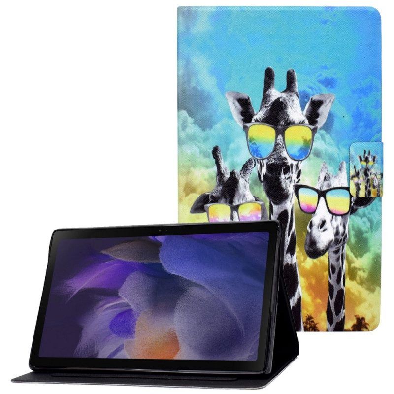 Folio-hoesje voor Samsung Galaxy Tab A8 (2021) Funky Giraffen