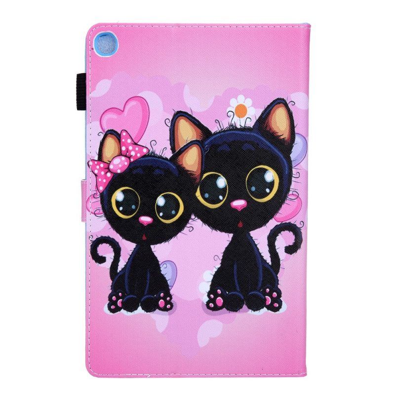 Folio-hoesje voor Samsung Galaxy Tab A8 (2021) Paar Katten