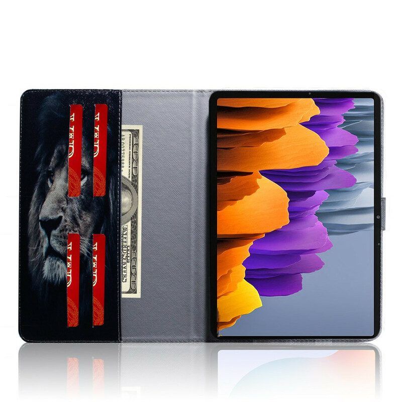 Folio-hoesje voor Samsung Galaxy Tab S8 / Tab S7 Leeuwen Hoofd