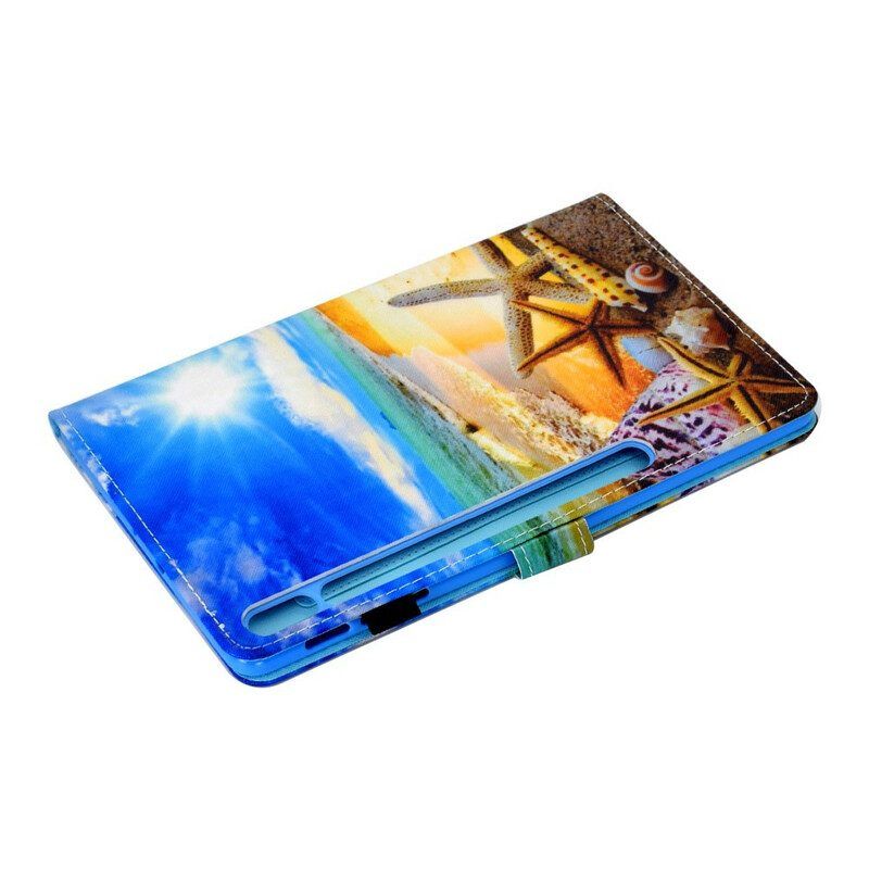 Folio-hoesje voor Samsung Galaxy Tab S8 / Tab S7 Leuk Strand