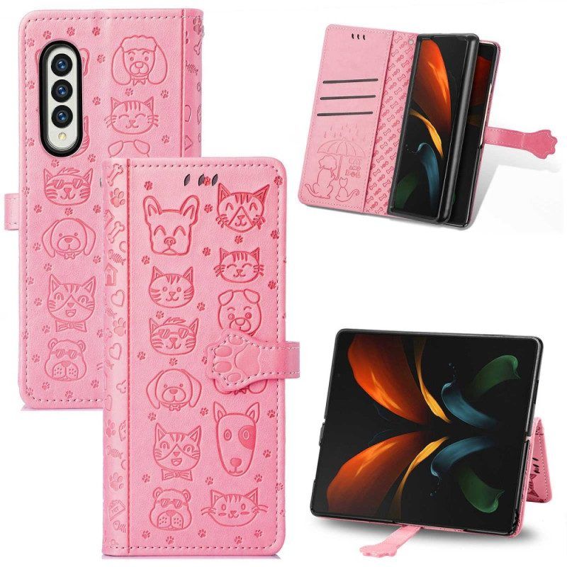 Folio-hoesje voor Samsung Galaxy Z Fold 4 Zoals Hond En Kat