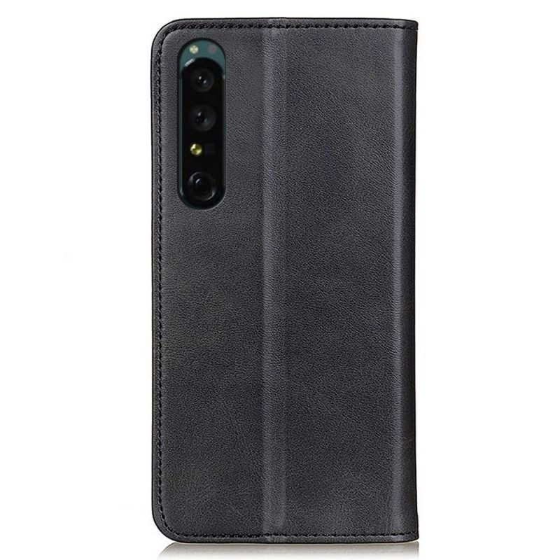 Folio-hoesje voor Sony Xperia 1 IV Gespleten Leer