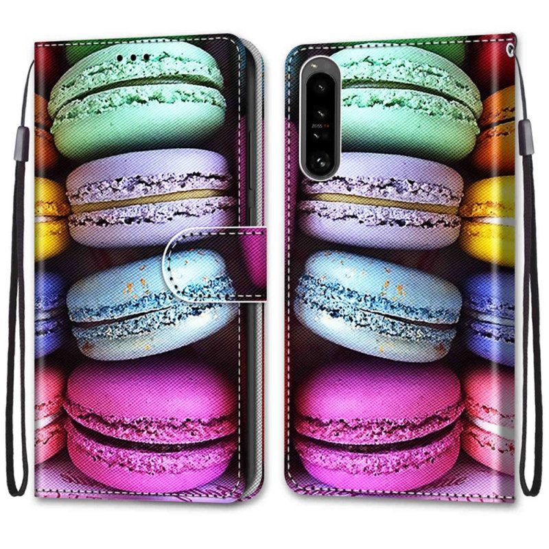 Folio-hoesje voor Sony Xperia 1 IV Macarons