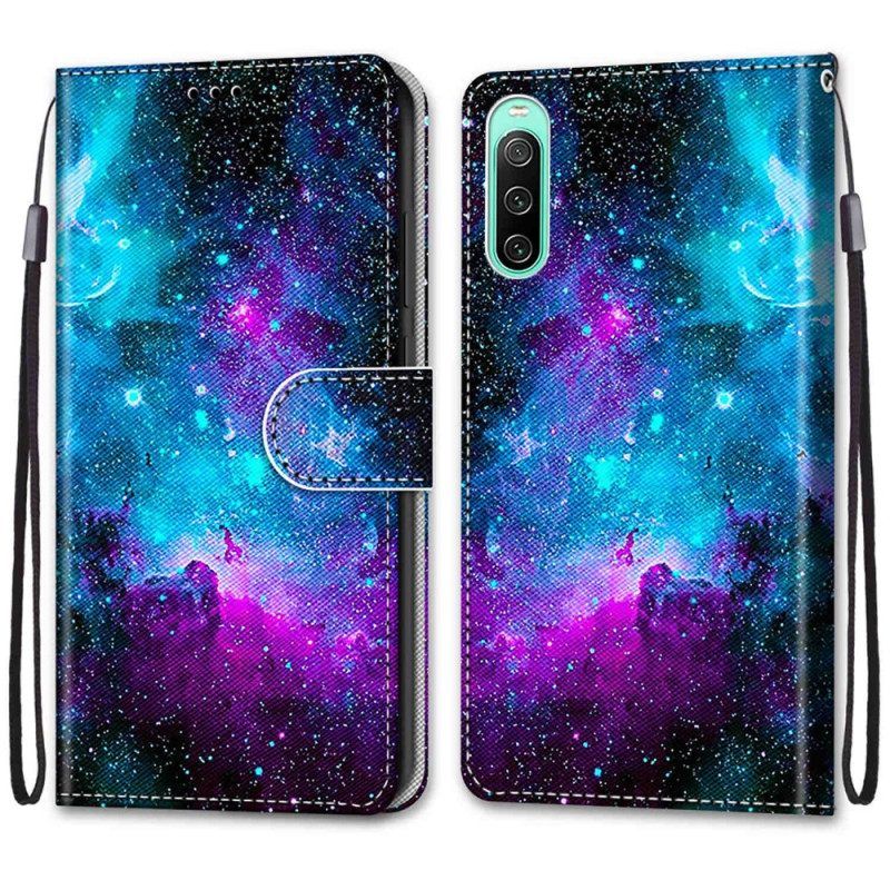 Folio-hoesje voor Sony Xperia 10 IV Kosmische Hemel