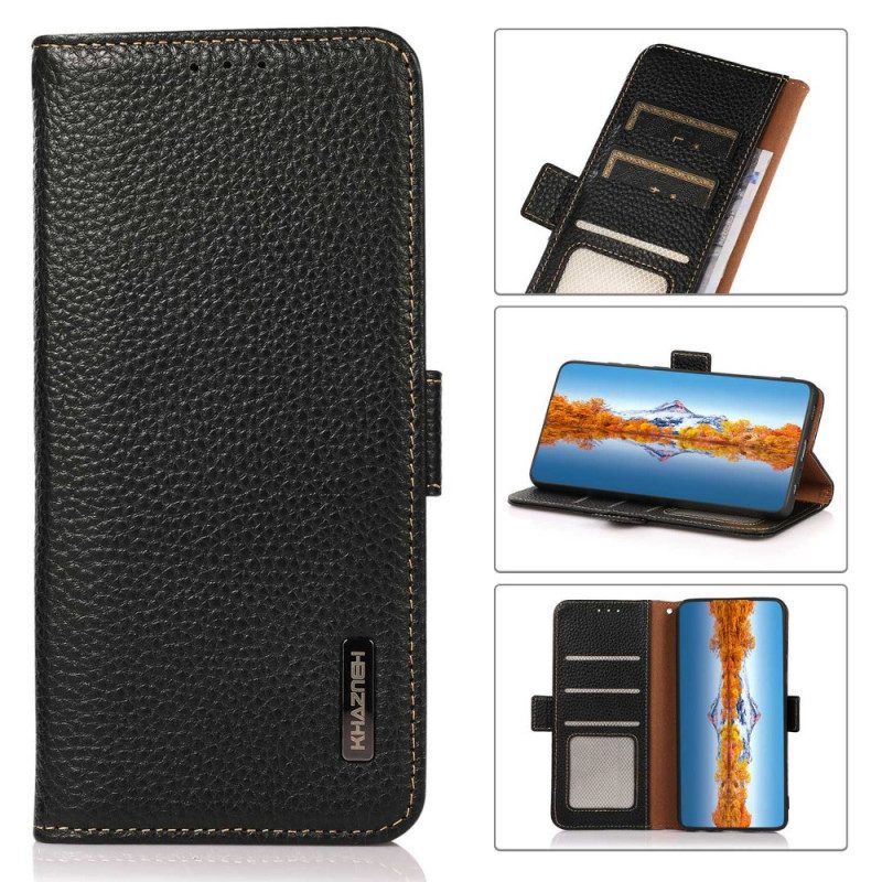 Folio-hoesje voor Sony Xperia 10 IV Lychee Leer Khazneh Rfid