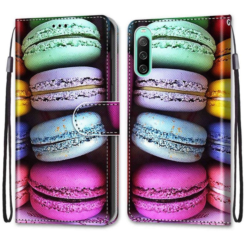 Folio-hoesje voor Sony Xperia 10 IV Macarons