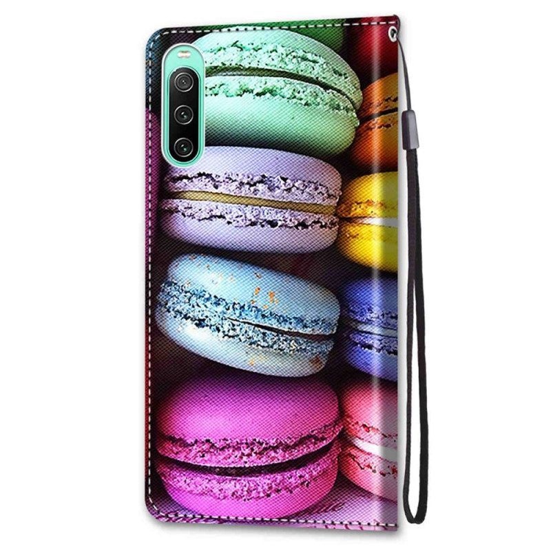 Folio-hoesje voor Sony Xperia 10 IV Macarons