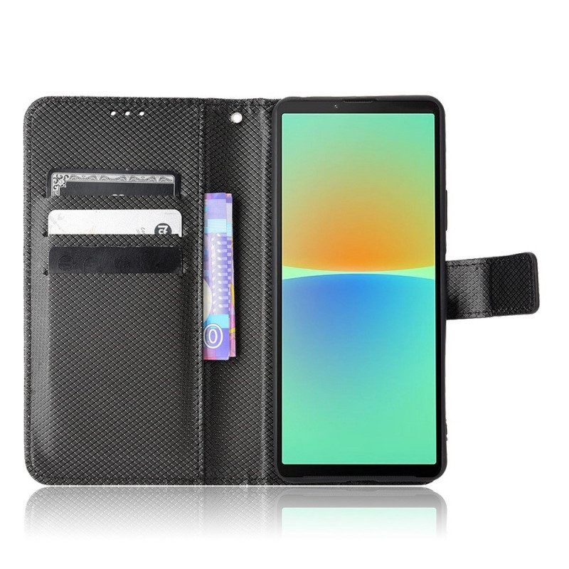 Folio-hoesje voor Sony Xperia 10 IV Met Ketting Stijlvol Imitatieleer Met Bandjes