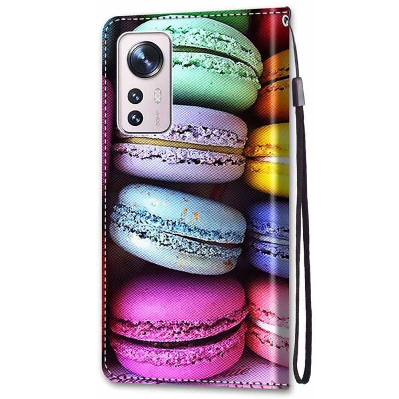 Folio-hoesje voor Xiaomi 12 / 12X Macarons