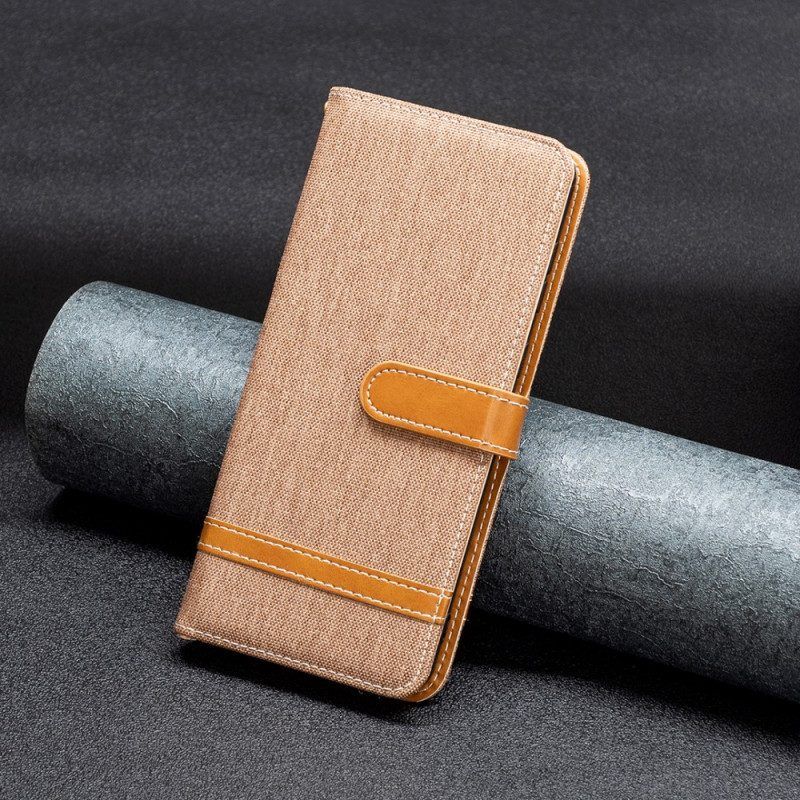 Folio-hoesje voor Xiaomi 12 / 12X Met Ketting Band Van Stof En Leereffect