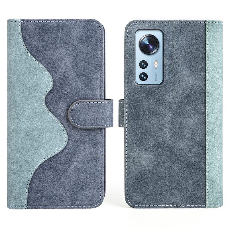 Folio-hoesje voor Xiaomi 12 / 12X Tweekleurige Kunst