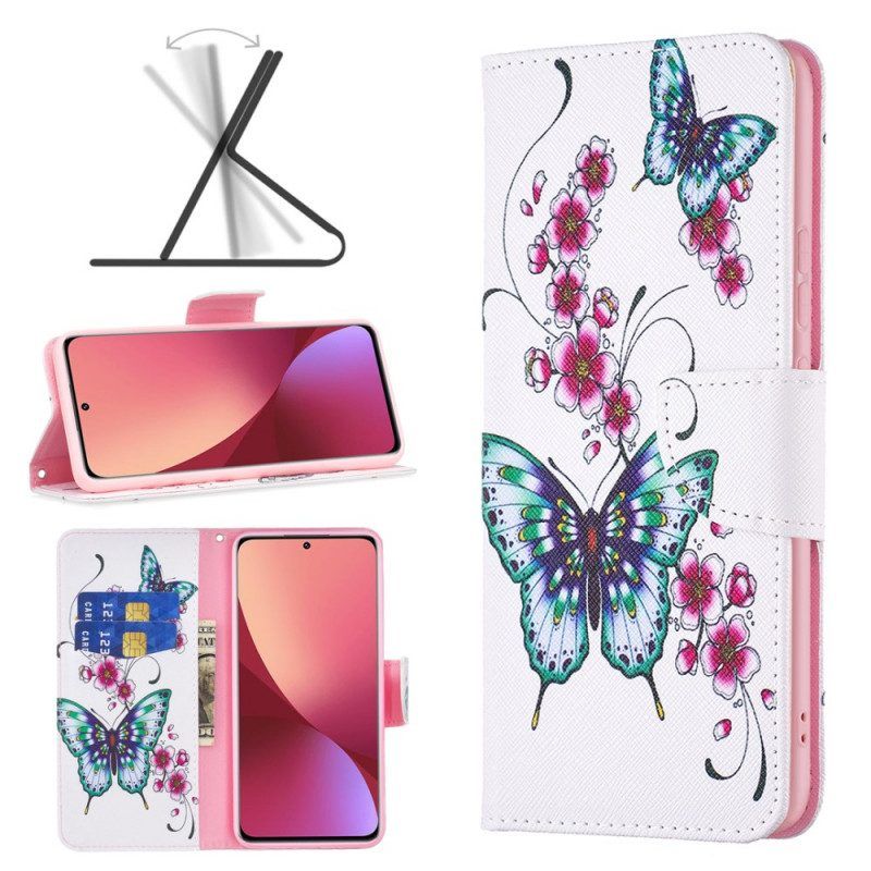 Folio-hoesje voor Xiaomi 12 / 12X Vlinders