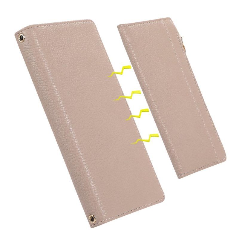 Folio-hoesje voor Xiaomi 12 Lite Portemonnee Leren Afneembare Portemonnee En Lanyard