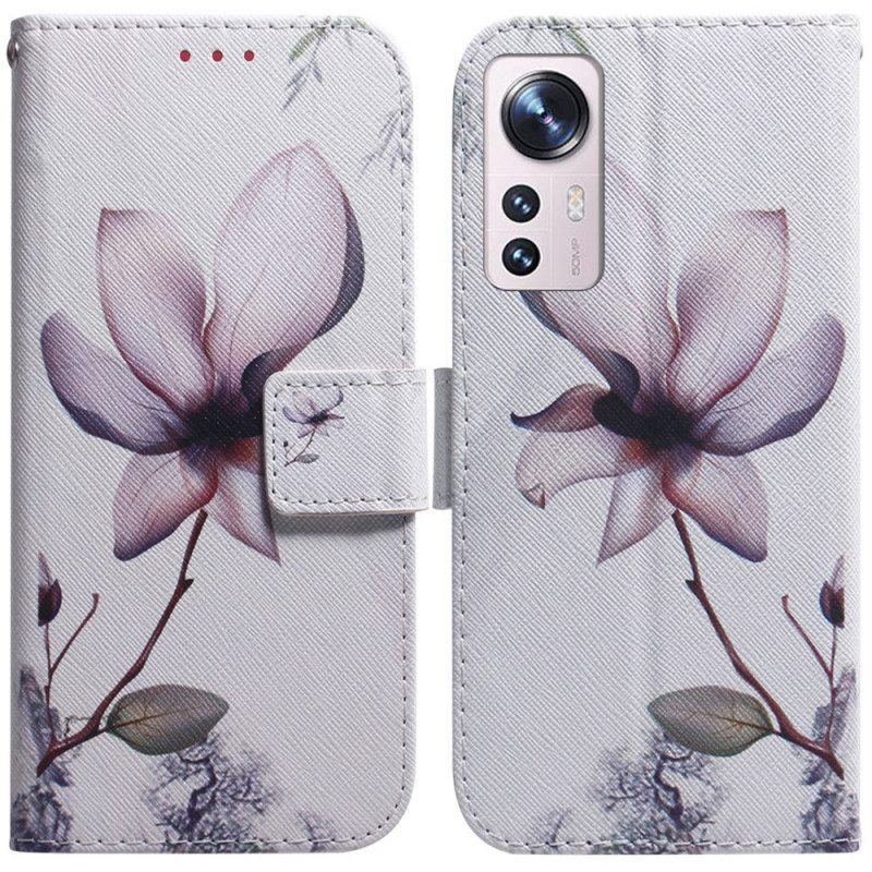 Folio-hoesje voor Xiaomi 12 Pro Een Bloem