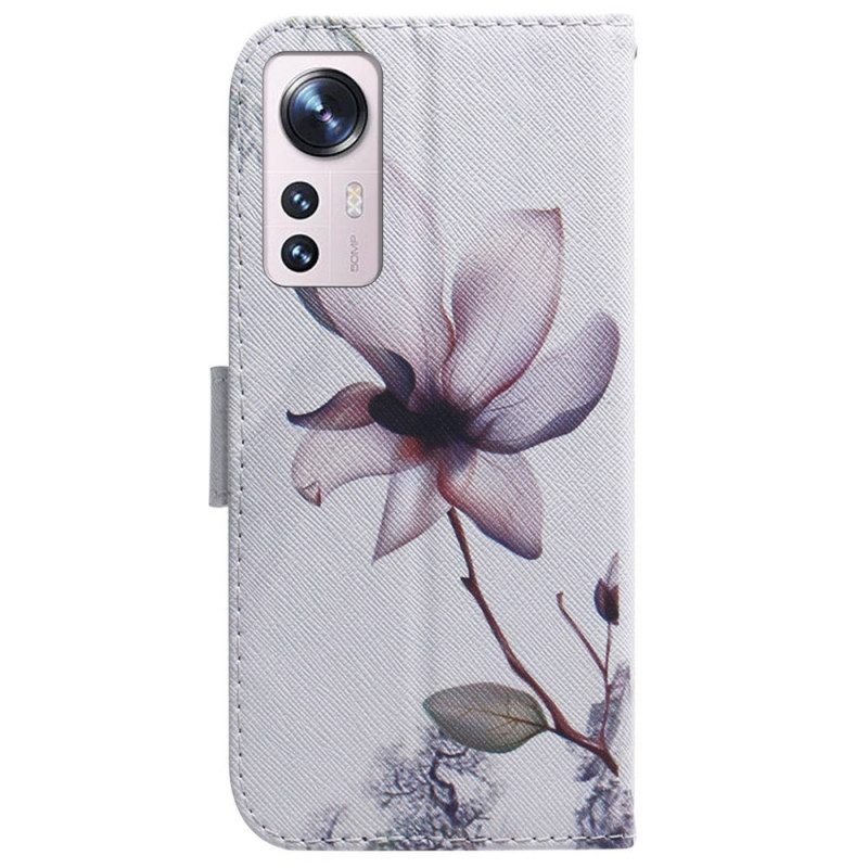 Folio-hoesje voor Xiaomi 12 Pro Een Bloem