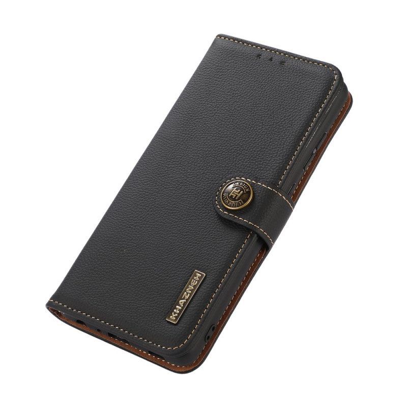 Folio-hoesje voor Xiaomi 12 Pro Khazneh Rfid Echt Leer