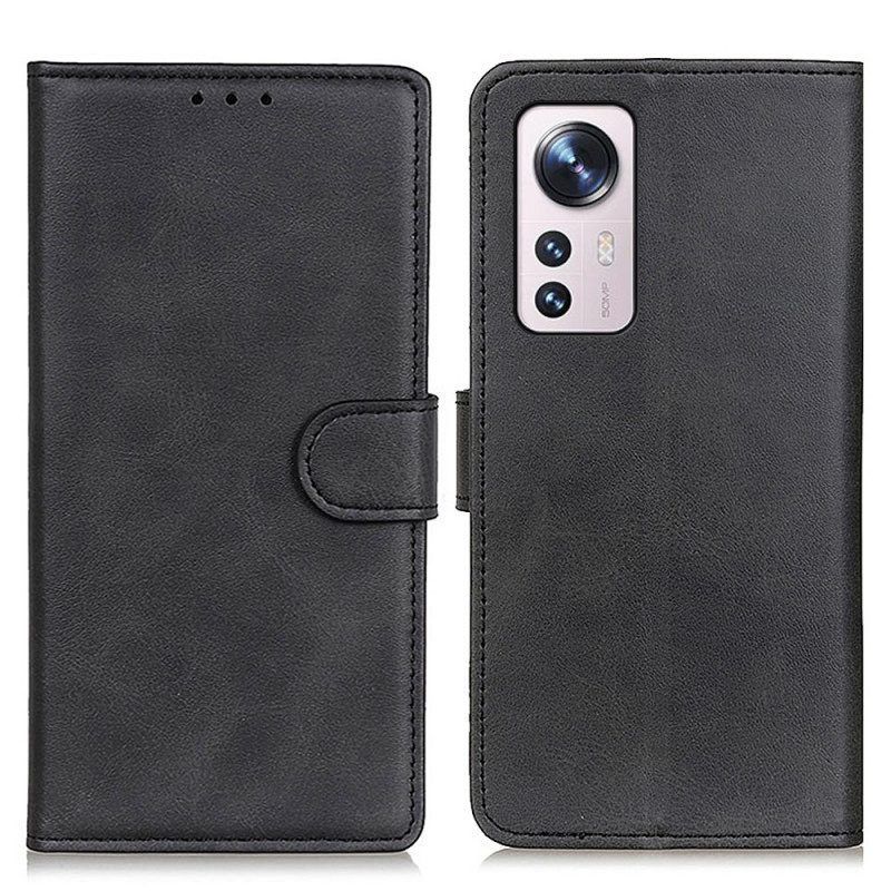 Folio-hoesje voor Xiaomi 12 Pro Retro Mat Leereffect