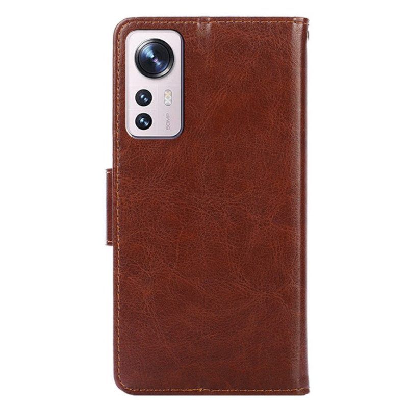 Folio-hoesje voor Xiaomi 12 Pro Vintage Lederen Stijl