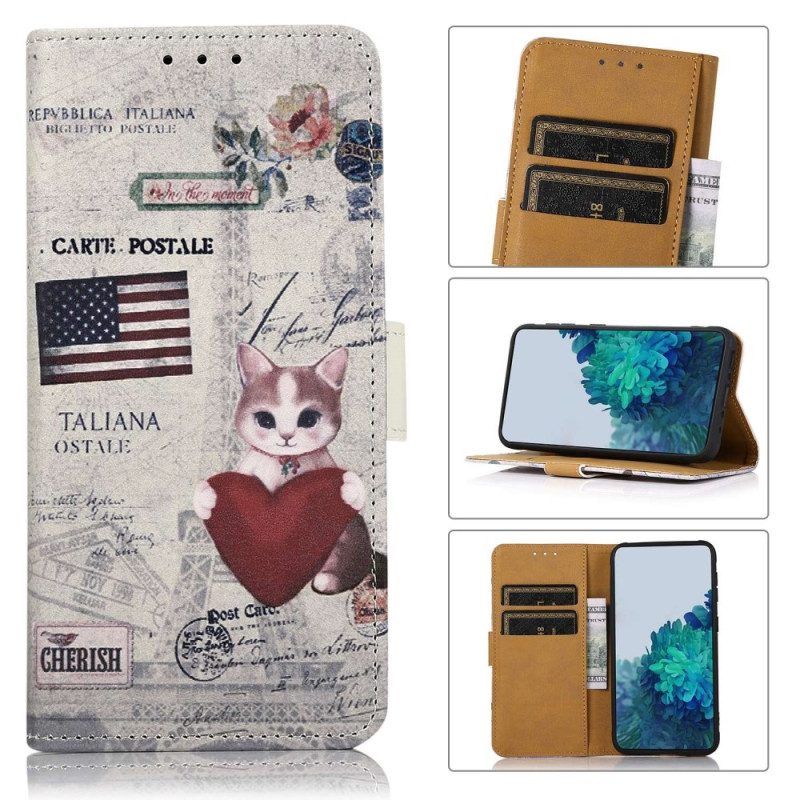 Folio-hoesje voor Xiaomi 12T / 12T Pro Reiziger Kat