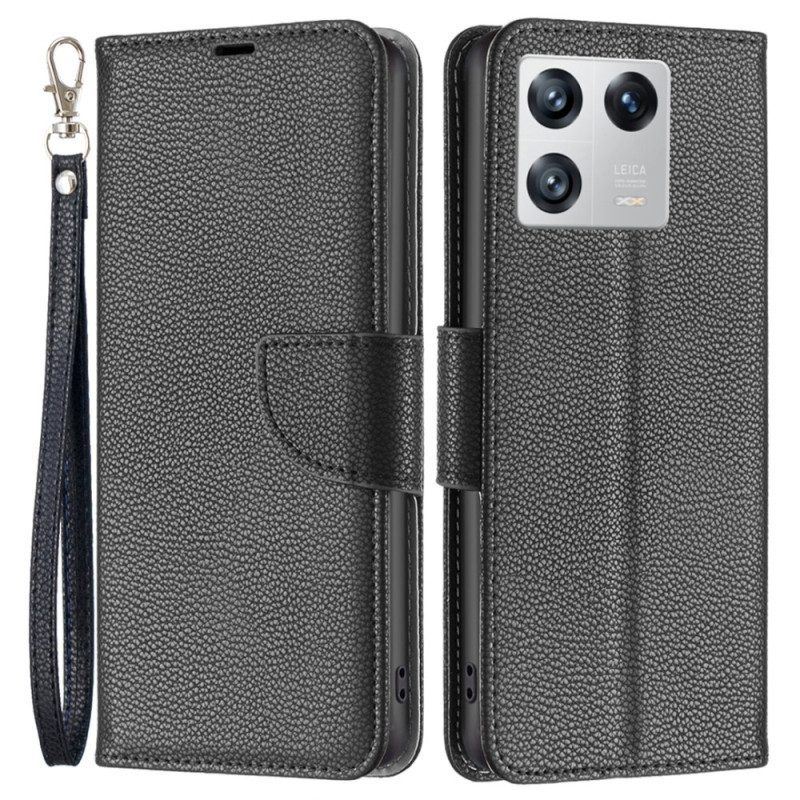 Folio-hoesje voor Xiaomi 13 Lychee Schuine Sluiting