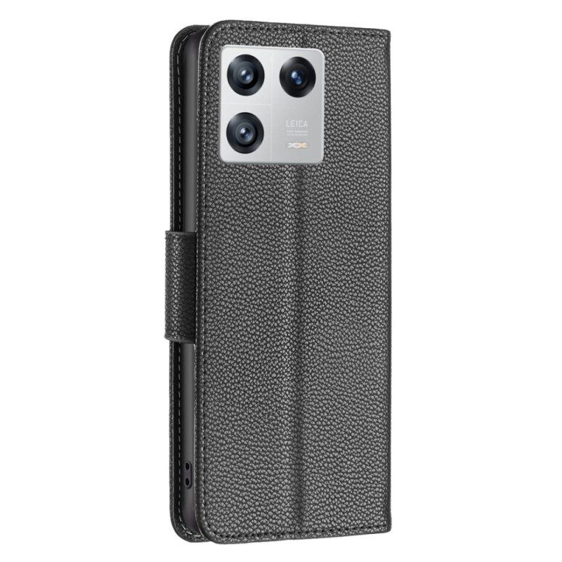 Folio-hoesje voor Xiaomi 13 Lychee Schuine Sluiting