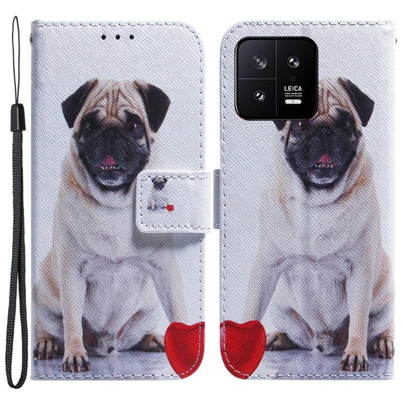 Folio-hoesje voor Xiaomi 13 Mops Hond