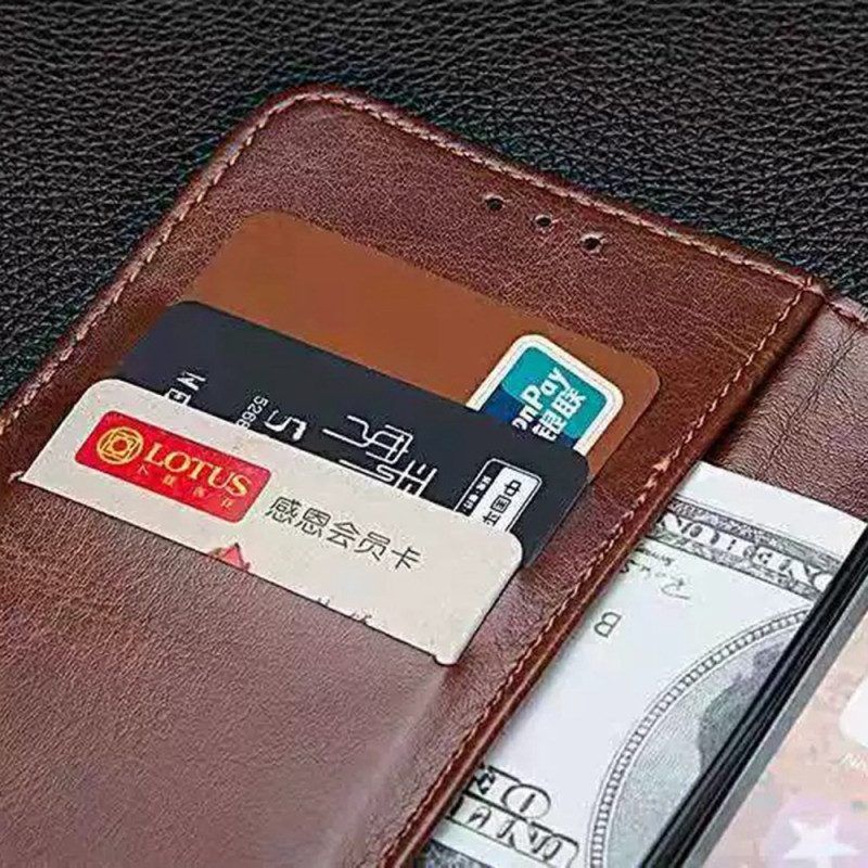 Folio-hoesje voor Xiaomi Redmi A1 Imitatieleer Idewei