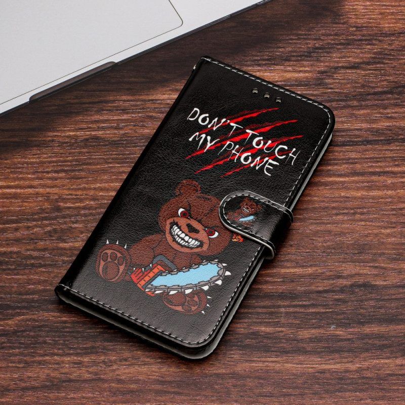 Folio-hoesje voor Xiaomi Redmi A1 Met Ketting Woedende Stringbeer