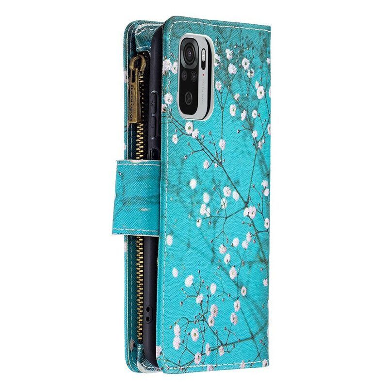 Folio-hoesje voor Xiaomi Redmi Note 10 / 10S Boomzak Met Rits