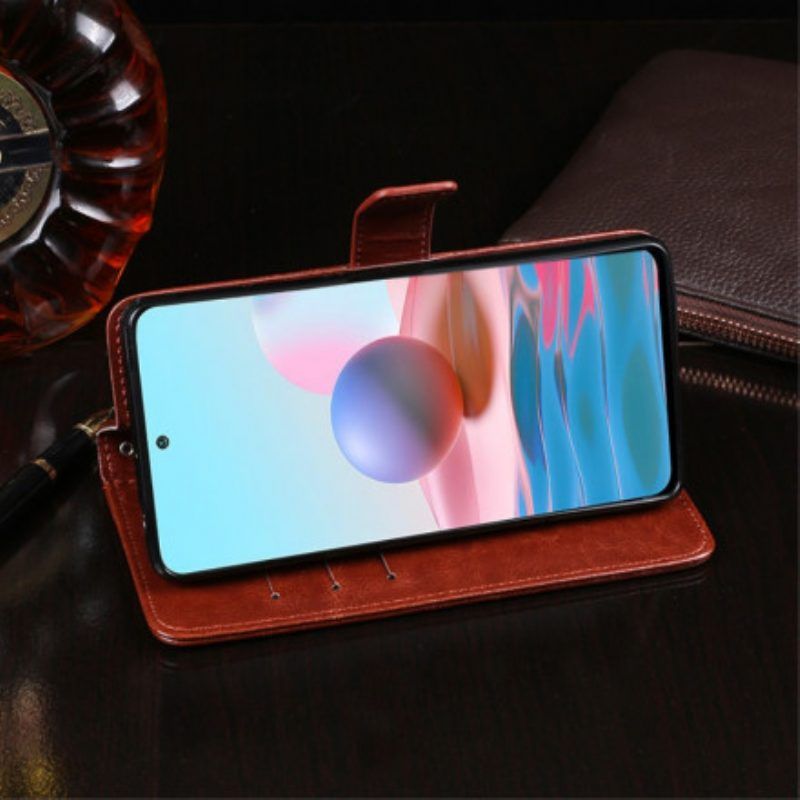 Folio-hoesje voor Xiaomi Redmi Note 10 / 10S Imitatieleer Idewei