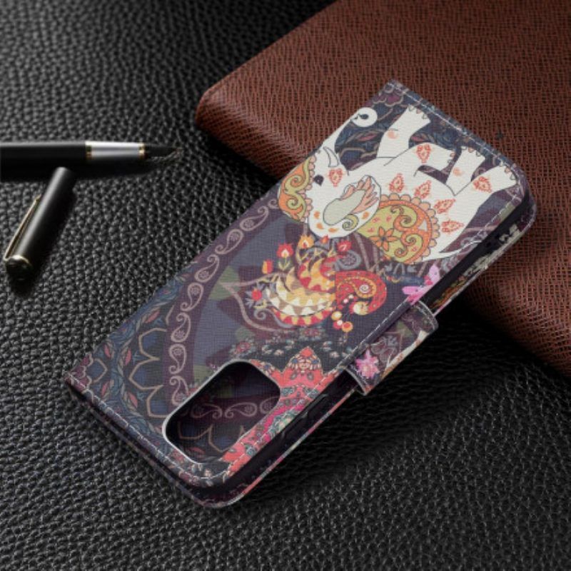 Folio-hoesje voor Xiaomi Redmi Note 10 / 10S Indische Olifanten