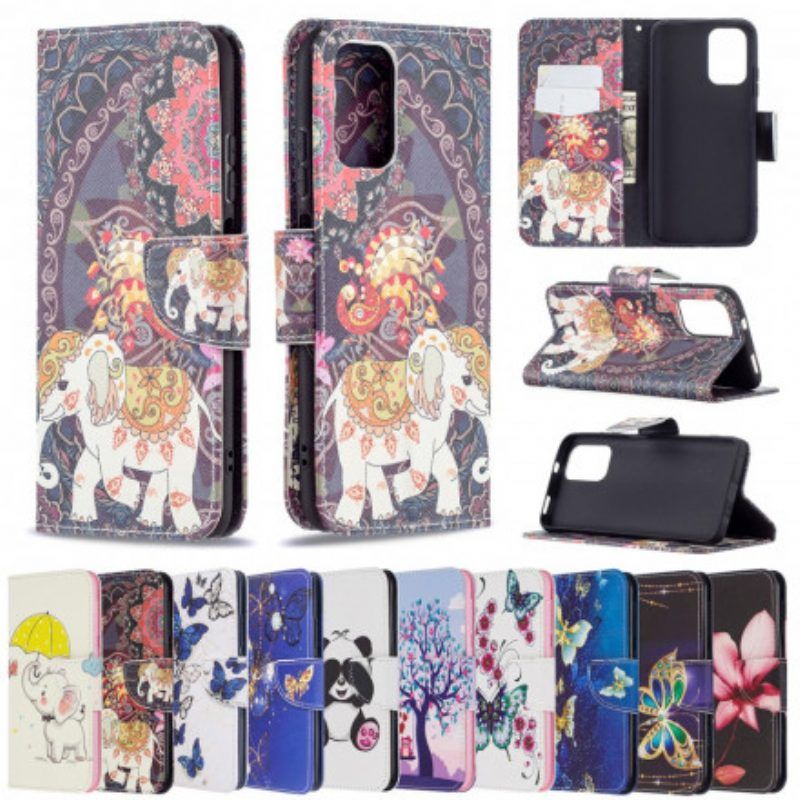 Folio-hoesje voor Xiaomi Redmi Note 10 / 10S Indische Olifanten