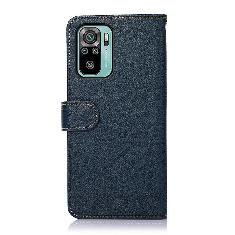 Folio-hoesje voor Xiaomi Redmi Note 10 / 10S Lychee-stijl Rfid Khazneh