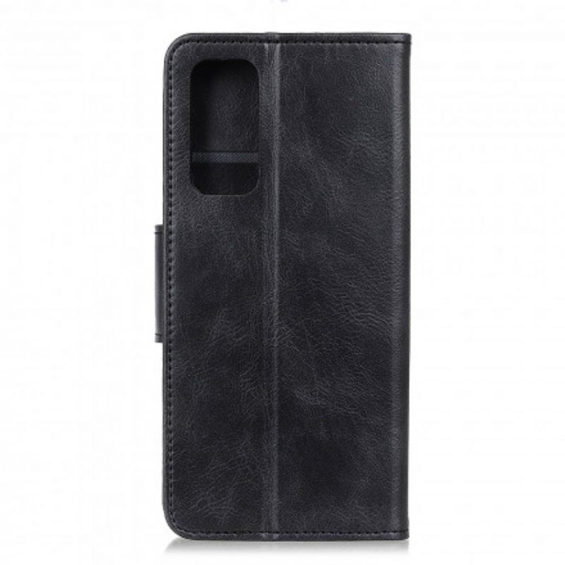 Folio-hoesje voor Xiaomi Redmi Note 10 / 10S Omkeerbare Sluiting Met Leereffect