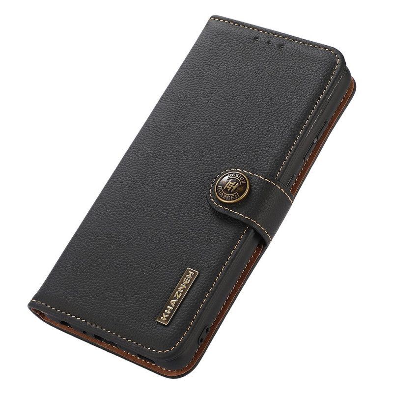 Folio-hoesje voor Xiaomi Redmi Note 11 / 11S Khazneh Rfid Echt Leer