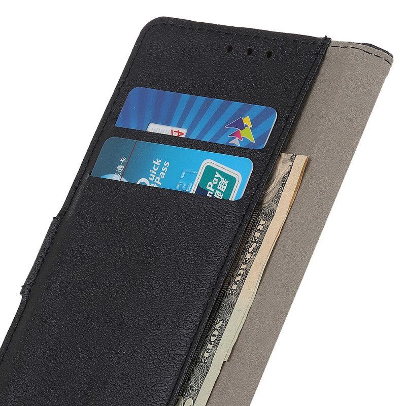 Folio-hoesje voor Xiaomi Redmi Note 11 / 11S Premium Lychee Kunstleer