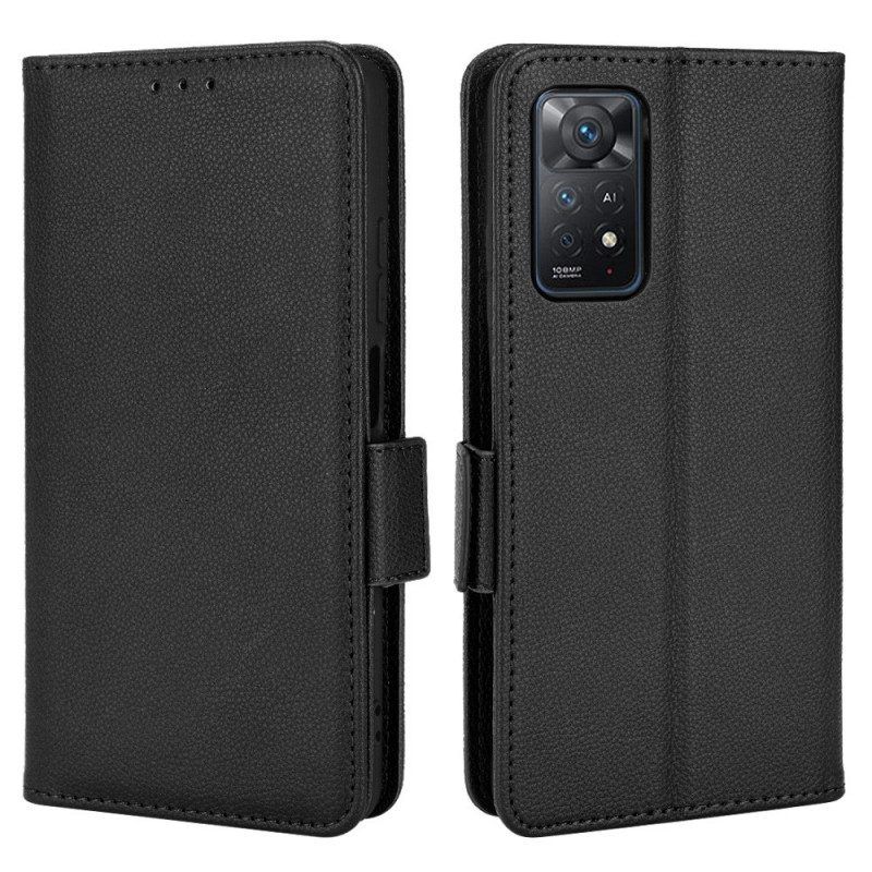 Folio-hoesje voor Xiaomi Redmi Note 11 Pro / 11 Pro 5G Lychee Kunstleer