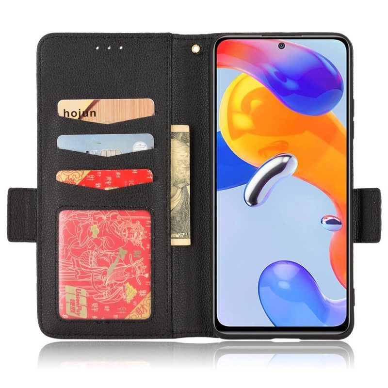 Folio-hoesje voor Xiaomi Redmi Note 11 Pro / 11 Pro 5G Lychee Kunstleer