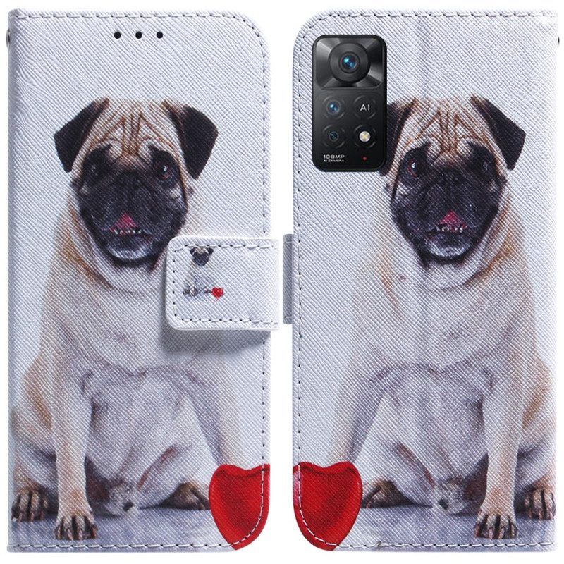 Folio-hoesje voor Xiaomi Redmi Note 11 Pro / 11 Pro 5G Mops Hond