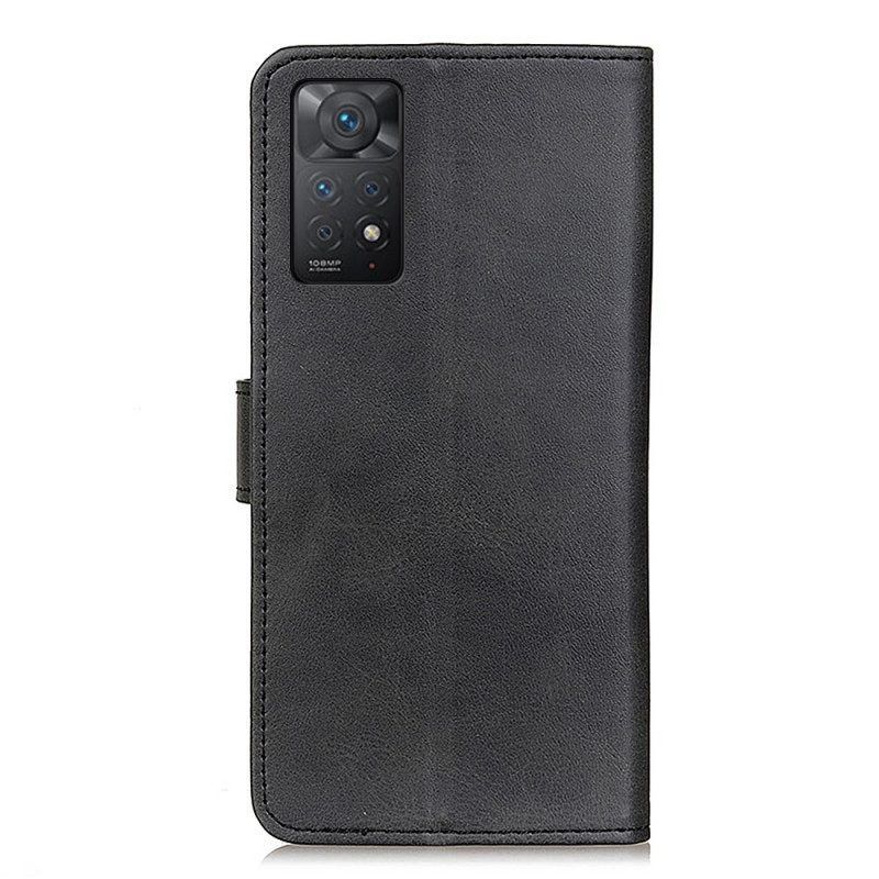 Folio-hoesje voor Xiaomi Redmi Note 11 Pro / 11 Pro 5G Retro Mat Leereffect