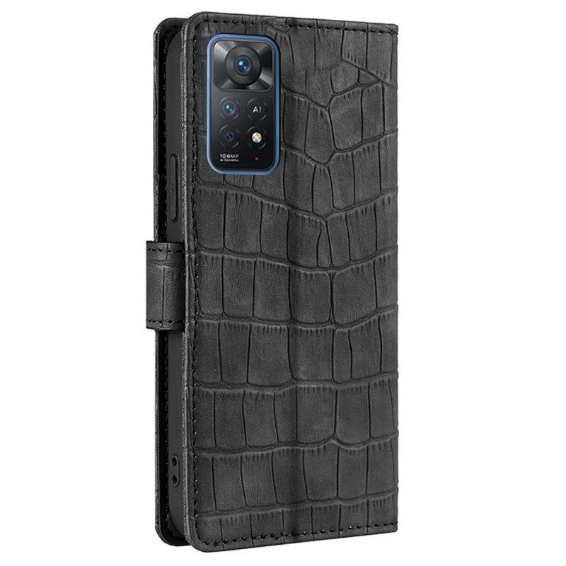 Folio-hoesje voor Xiaomi Redmi Note 11 Pro / 11 Pro 5G Skin-touch-krokodil