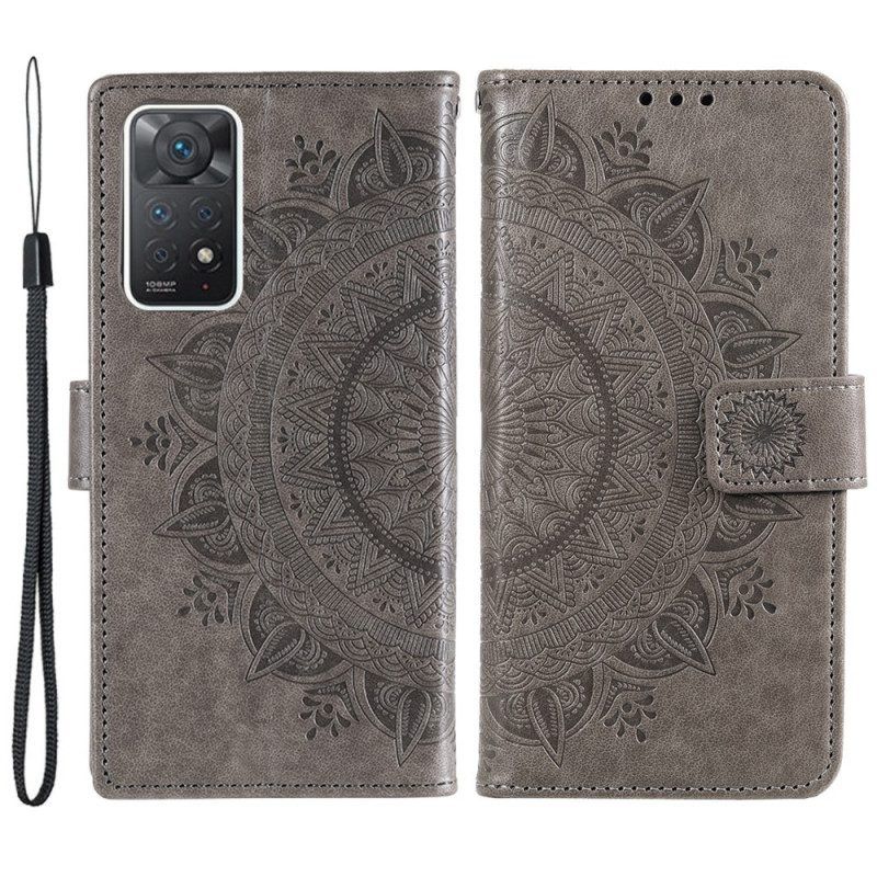 Folio-hoesje voor Xiaomi Redmi Note 11 Pro / 11 Pro 5G Zon Mandala