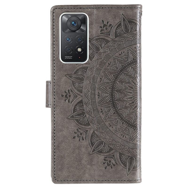 Folio-hoesje voor Xiaomi Redmi Note 11 Pro / 11 Pro 5G Zon Mandala