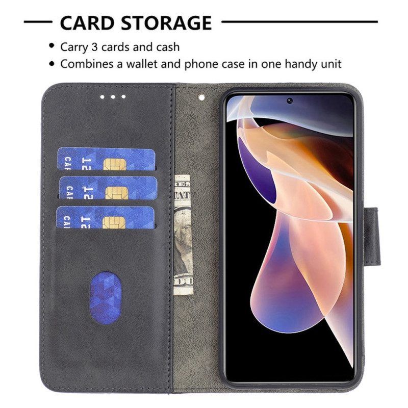 Folio-hoesje voor Xiaomi Redmi Note 11 Pro Plus 5G Binfen Kleur Krokodillenhuid Stijl