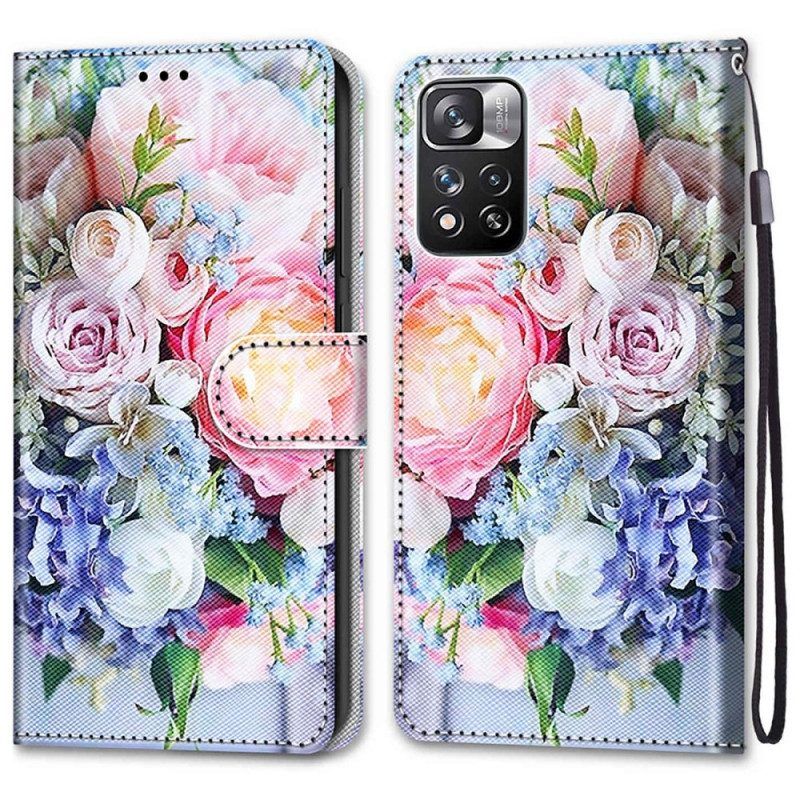 Folio-hoesje voor Xiaomi Redmi Note 11 Pro Plus 5G Bloemen Wonder