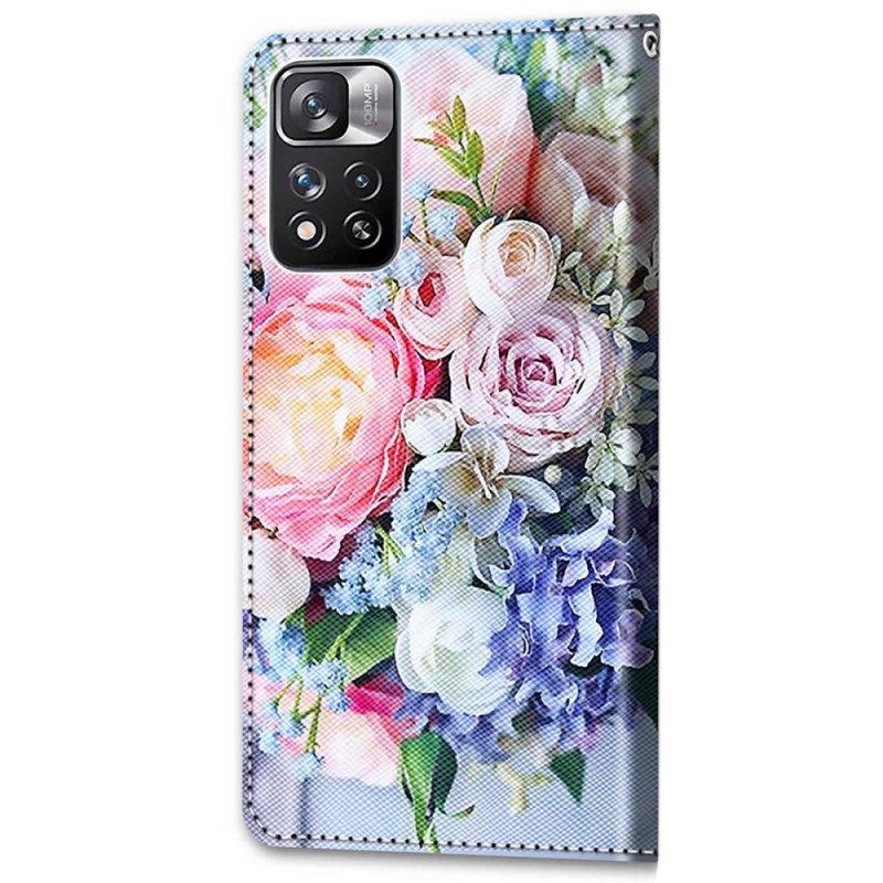 Folio-hoesje voor Xiaomi Redmi Note 11 Pro Plus 5G Bloemen Wonder