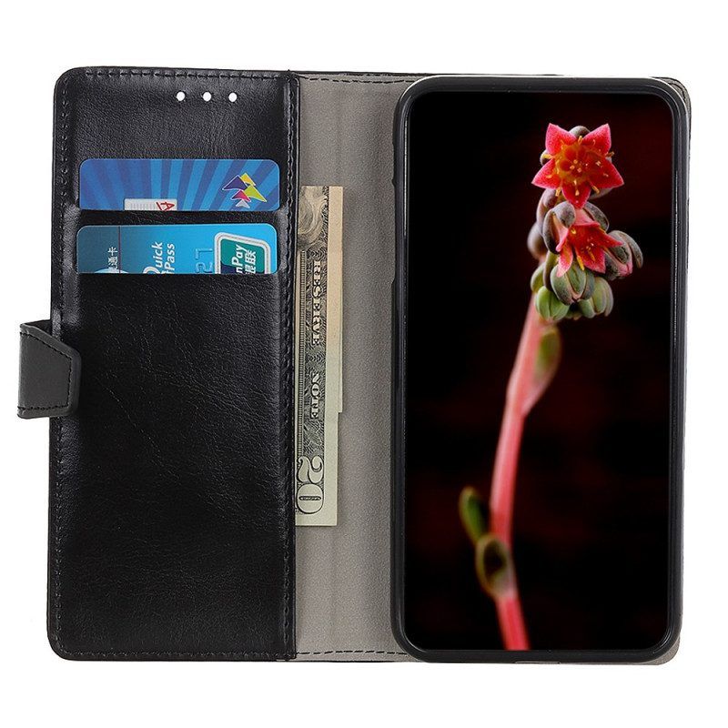 Folio-hoesje voor Xiaomi Redmi Note 11 Pro Plus 5G Glanzend Leereffect