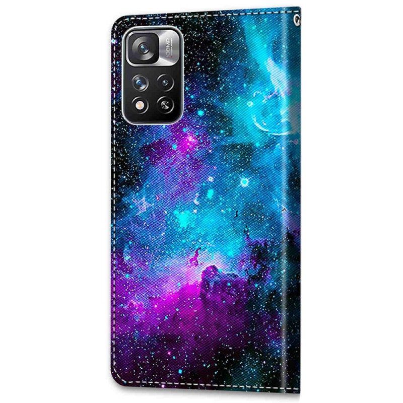 Folio-hoesje voor Xiaomi Redmi Note 11 Pro Plus 5G Kosmische Hemel